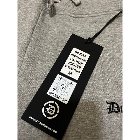 Doctrine Gray Men’s Superstack Sweatpants Size Medium - Picture 3 of 6